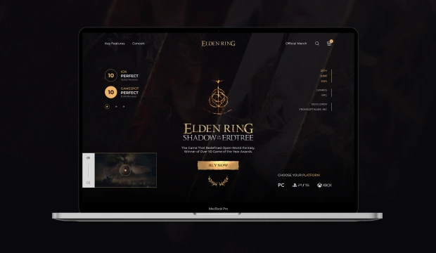 Elden ring web concept